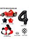 4 Year Old Race Car Themed Birthday Party Celebration Balloon Set - 3