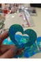 Turquoise Blue Hologram Heart Uzar Decor Ornament - 4