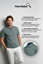 Men's Polo Collar Pocket Buttoned Short Sleeve Cotton Gray T-Shirt Classic Model - 5307 - 7