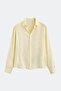 Textured Oversize Shirt Yellow