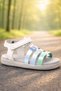 Bellini Vaketa Genuine Leather White Blue Green Baby Girl Kids Sandals