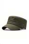 Men's Denim Fidel Castro Cap with Eyelet Detail - Khaki - 3