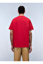 تي شيرت رجالي S-BOX LOGO SS 1-NP0A4IFLRAQ1 أحمر مستدير ذو قصة عادية وقصة مستقيمة - 2