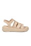 Women's Beige Lightweight Ankle Elastic Sandals 35397 g - 3