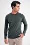 Slim Fit Cotton Fabric Long Sleeve Green T-Shirt Ts 917 - 4