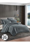 4-Pcs Geometric Duvet Cover Set, Queen Size 200x230 cm, Brushed Microfiber Fabric(Without Filler) - 2