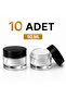 10 Pieces 50 ml Luxury Glass Cream Jars - Empty Cosmetic, Ointment and Box Set with Leakproof Lids