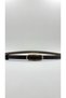 Women's Thin Brown Belt with Gold Buckle, Sporty Stitching, Modern Stylish Design, Compatible with Pants, Dresses, and Jackets - 5