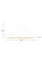 12 Pieces Matte White Metal Children's Clothes Hangers with Wooden Support 18X32X0.3 - 5