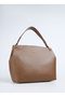 Tan Women's Leather Shoulder Bag Carbyn04 Flt - 2