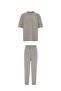 Oversize basic knitwear tracksuit set