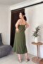 Women's Adjustable Straps Aerobine Fabric Long Dress - Sweat-Proof Summer Maxi Length - 7