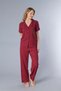 Short Sleeve Striped Woven Pajama Set 88-132 - 4