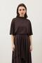 Coffee Volume Skirt Blouse Women's Set - 3