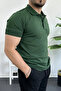 Men's Slim Fit Solid Color Cotton Soft Polo T-Shirt Green Edw365 - 2