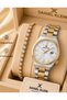 Gold Colored Women's Wristwatch and Bracelet Gift - 5