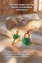 Aventurine Natural Stone Heart Key and Lock Model Set of 2 Couple Necklaces - 4