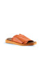 Orange Leather Women's Flat Slippers 01Wq9100 - 3