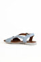 Blue Light Leather Women's Flat Sandals 01We2301 - 4