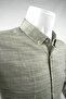 100% Cotton Green Long Sleeve Cotton Pocketless Regular Fit Premium Men's Shirt - 3