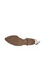 Khaki Leather Women's Flat Sandals 01Wa3302 - 5