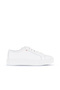 White Flotter Leather Women's Sports Shoes 11Wa24421