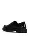 Black Wrinkled Patent Leather Women's Low Heel Shoes 01Wf2604 - 5
