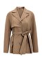 Short Trench Coat with Cape Detail and Pleated Back Water Repellent Feature S.Brown 6772 - 2