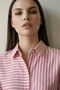 قميص MY FASHION من الساتان المخطط بأزرار - 4