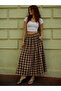 Poplin Standard Size Pocketed Long Skirt