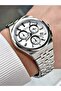 Functional Silver Color Sapphire Glass Steel Band Steel Case Men's Wristwatch 1288Mr