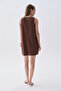 Women's Green Straight Cut Sleeveless Mini Dress - 2