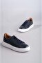Select 2501 genuine leather men's sneakers shoes navy blue - 7