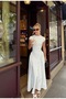 فستان طويل منسوج منقط مع أربطة من الخلف - 2