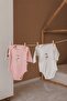 Premium Snap Fastener Embroidered Baby Bodysuit Long Sleeve Bodysuit Set of 2 - 2