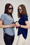 Aria Back Detailed Women's Sports T-Shirt Indigo - 4