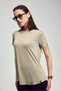 Elix Women's Sports Long T-Shirt Beige - 2