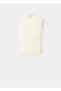 Knitted Blouse with Gathered Sides - 3