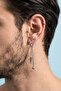 Perforated Spear and Globe Model Tassel Earring Men's Unisex 316L Steel Earring 1 Piece - 3