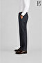 Relaxed Fit Classic Lycra Cotton Men's Dad Black Linen Trousers - 2