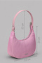 Women's Canvas Pink Half Moon Handbag 242 - 4