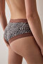 Beige Leopard Print Low Waist Cotton Hipster Panties - 2