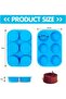 Set of 4 Cookie Molds, Safe and Soft Silicone Material, Cylinder Chocolate Covered Cookie Molds