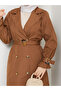 Modest Double Breasted Collar Waterproof Belted Trench Coat Rc1103013 - 7