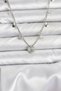 Brass Silver Color Heart Model Women's Necklace