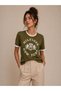 Organic Cotton New Season Women's Velvet College Logo T-Shirt - 5
