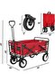 Foldable Beach Cart Hand Trolley with Rotary Handle, Heavy Duty Utility Wagon