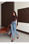 Women's Mom High Waist Skinny Leg B.Blue Jeans - 3