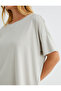 Short Sleeve Pajama Top Crew Neck Modal Blended - 5