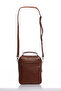 4587 100% Genuine Leather Men's Handbag Crossbody Bag Brown - 4